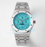 BF Factory Swiss Replica AP Royal Oak Perpetual Calendar Turquoise Dial Watch 41MM